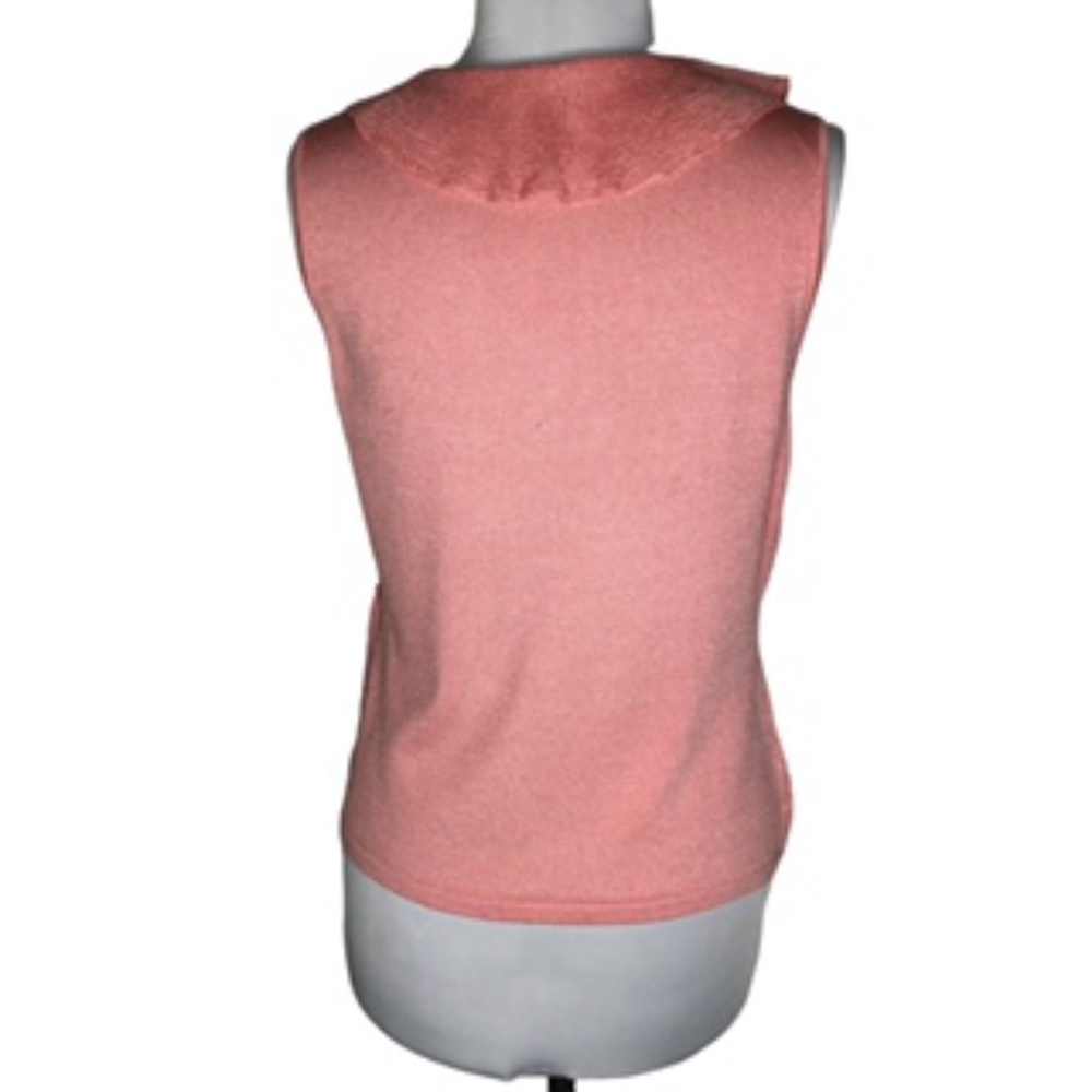 Ann Taylor Sleeveless Ruffled Neckline Small Side Tie Top Size L - Picture 5 of 7